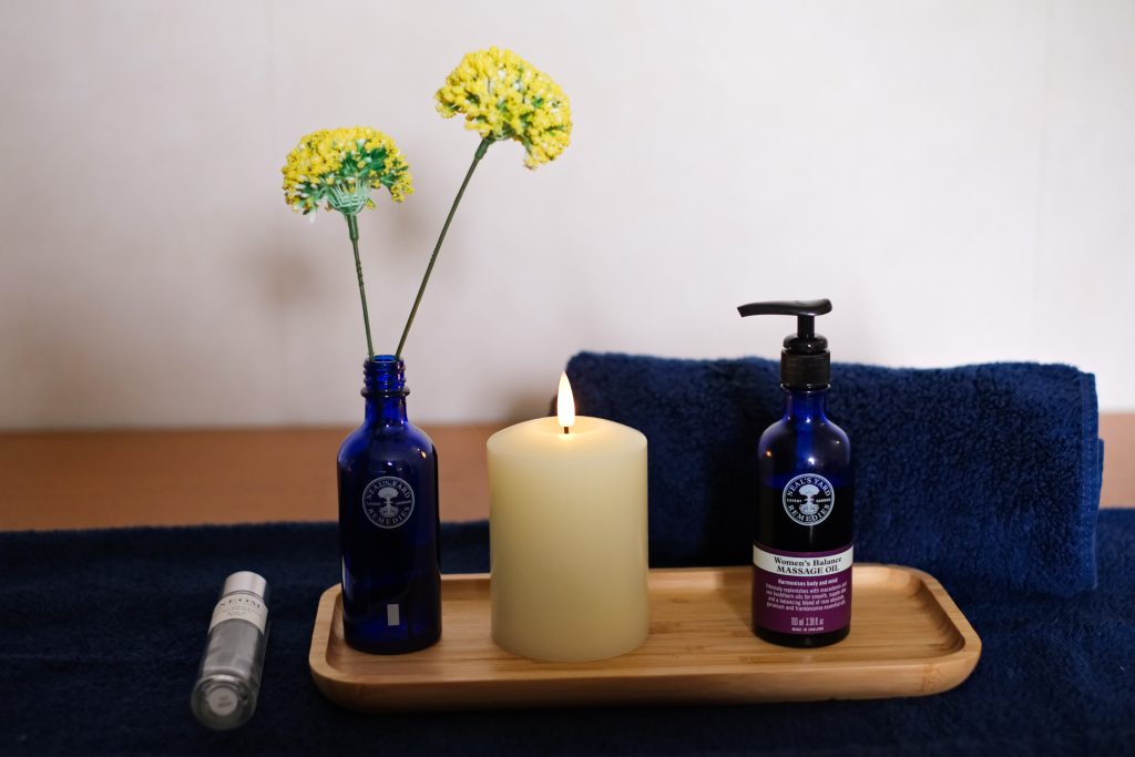 Equipment in massage room