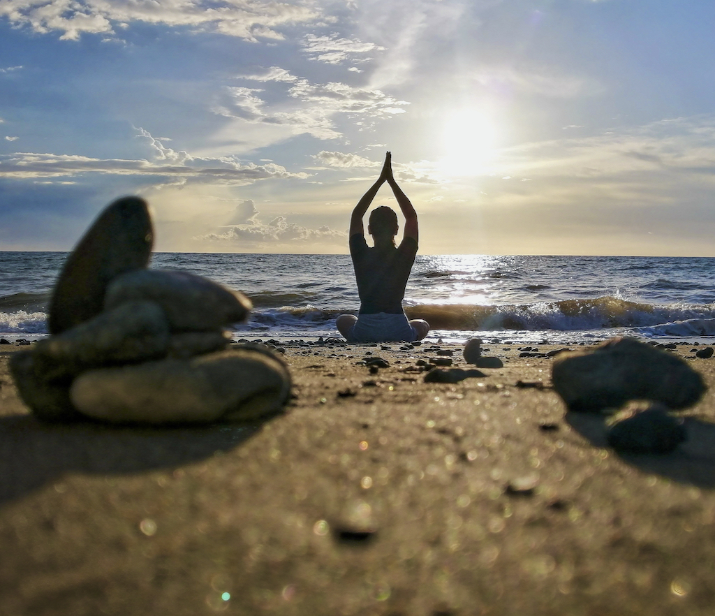 yoga on the beach, Crete